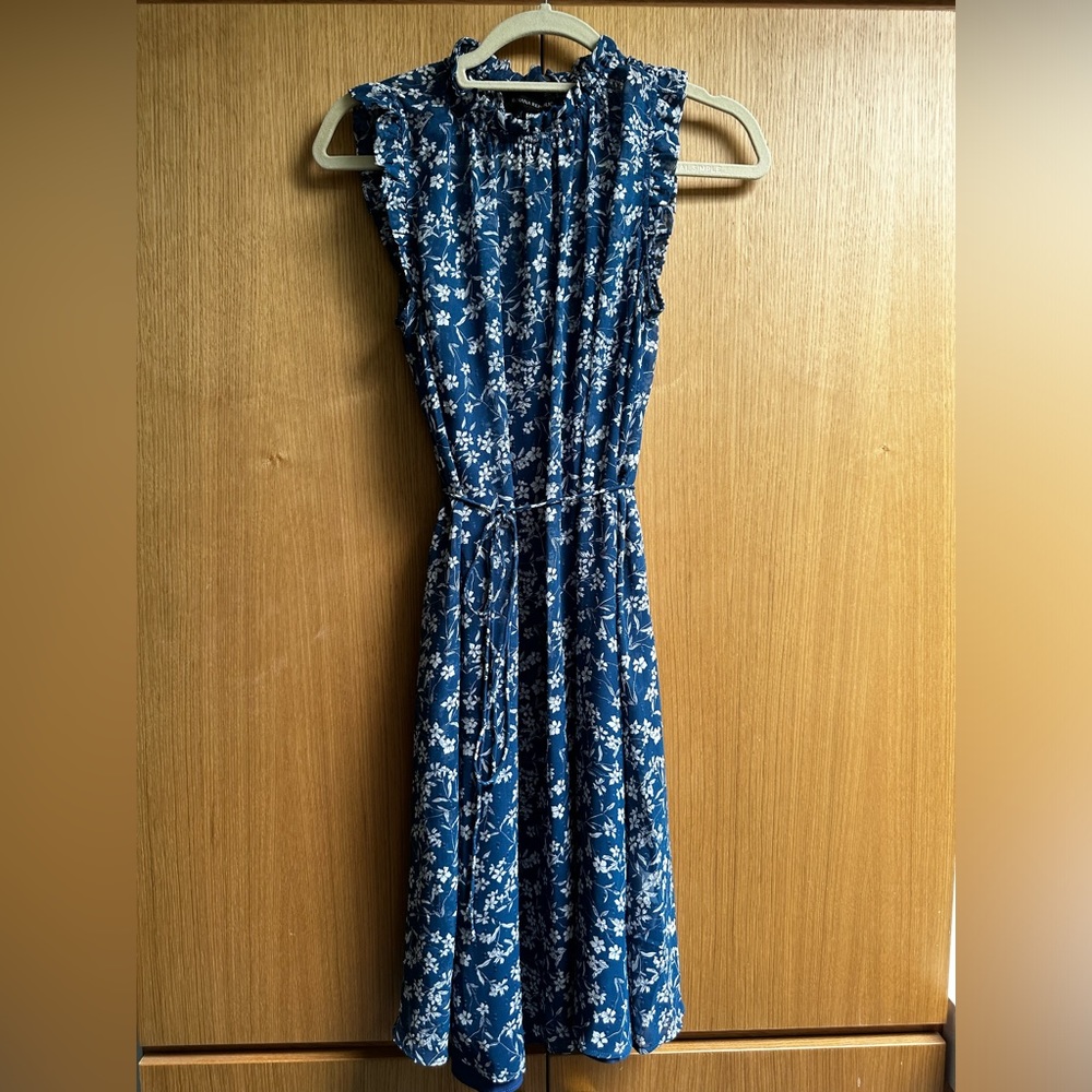 BANANA REPUBLIC Blue and White Floral Dress, size 8